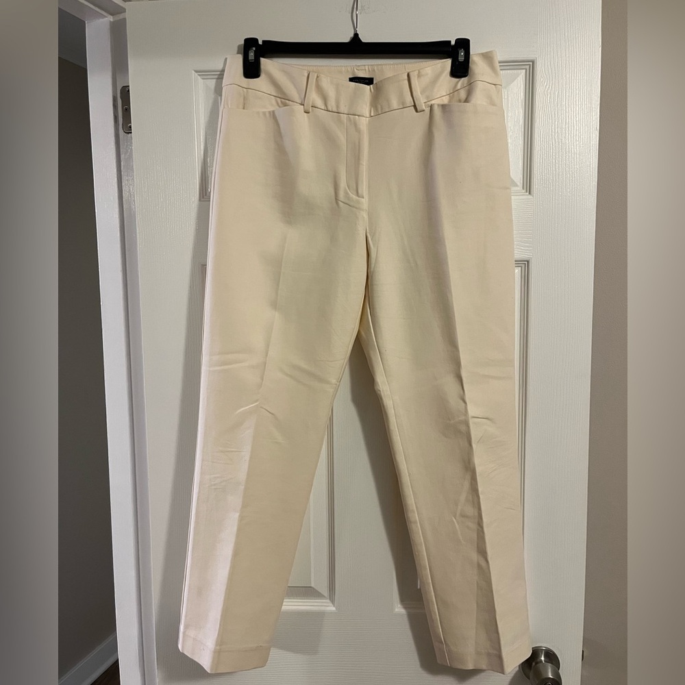 Ann Taylor Factory Cream Straight Leg Pants